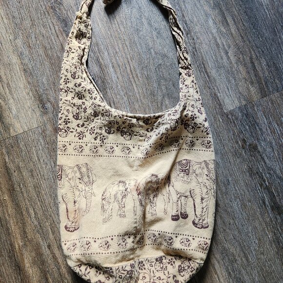 Elephant Hippy Side Sling Hobo Bag - Picture 5 of 7